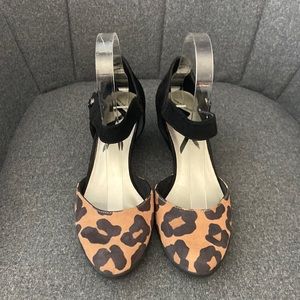 Ann Klein Sport Wedge Heel with Leopard Print Size 7